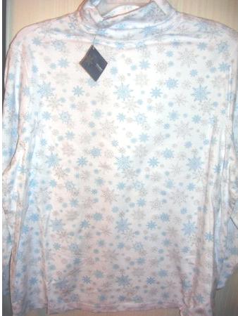 (image for) Winter Womens Turtleneck Snowflakes 3X - Click Image to Close